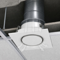 Diffuseur de ventilation de plafond en aluminium avec registre papillon, pour alimentation en air des conduits de climatisation