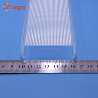 50mm PMMA/acrylique micro prismatique lumière diffuseur couverture transparent linéaire gaufrage abat-jour anti éblouissement UGR<19 profil en plastique