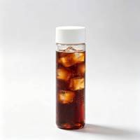Bouteilles et pots en plastique PET écologiques en gros, en forme de cylindre, pour jus, thé, soda, boissons froides, emballage alimentaire, avec bouchon à vis