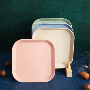 Ensemble <span class=keywords><strong>de</strong></span> vaisselle en plastique réutilisable écologique <span class=keywords><strong>plat</strong></span> <span class=keywords><strong>de</strong></span> <span class=keywords><strong>paille</strong></span> <span class=keywords><strong>de</strong></span> blé biodégradable avec technique d'émail <span class=keywords><strong>de</strong></span> couleur pour le type d'assiette <span class=keywords><strong>de</strong></span> camping - Product Image 2
