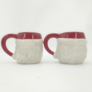 Venta al por mayor personalizado lindo Navidad 3D Santa Claus <span class=keywords><strong>tazas</strong></span> de cerámica regalos de Año Nuevo <span class=keywords><strong>tazas</strong></span> económicas - Product Image 5