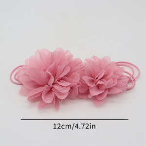 Kreatif panjang DIY bunga Tulle Choker rantai leher buatan tangan bunga kalung untuk wanita perjamuan merah muda Dahlia kerah kalung perhiasan - Product Image 2