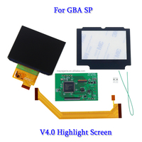 Set Lengkap Layar LCD IPS V4 3.0'' Inch untuk GBA SP IPS LCD V4 Layar dengan Lampu Latar untuk Perbaikan GBA SP