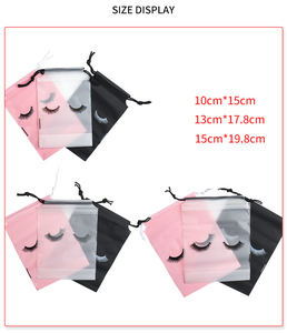 Mixed Procurement Low Price Waterproof Plastic Eva Drawstring Makeup <b>Bags</b> Pouches Eyelash Pattern Lash Extension Lash <b>Bags</b> - Product Image 6