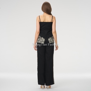 Pantalones de Mujer al por Mayor, Personalizados, Estilo Casual de Negocios, de Lino y Algodón Finos, de Pierna Ancha y Holgados - Product Image 3