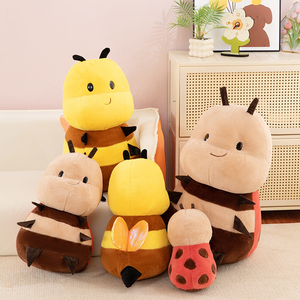 Peluche de Abejita de Dibujos Animados, Muñeco de Mariquita, Relleno de Algodón PP, Bordado, Regalo Adorable para Unisex - Product Image 4