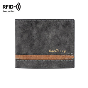 Baellerry <b>Men's</b> <b>Wallet</b> Slim Multi-Card Slot Leather <b>Wallet</b> With Contrasting Stitching <b>For</b> Everyday Use - Product Image 5