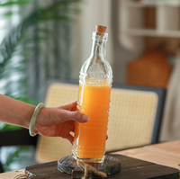 Meilleures ventes : Bouteilles en verre carrées graduées de 500 ml, réutilisables, pour vinaigre, huile d'olive, condiments, sauce soja, style antique, pour distributeur domestique