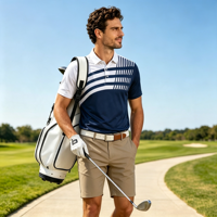 Polo de golf OEM ODM avec logo, col uni, en polyester, sublimation, pour homme, uniforme vierge, décontracté, tenue de travail, hauts de golf