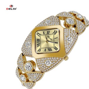 Orologio da <span class=keywords><strong>Donna</strong></span> <span class=keywords><strong>di</strong></span> <span class=keywords><strong>Marca</strong></span> <span class=keywords><strong>di</strong></span> Lusso con Diamanti, Design Retrò <span class=keywords><strong>di</strong></span> Alta Gamma, Movimento al Quarzo, Cinturino in Titanio e Quadrante con Lancette - Product Image 1