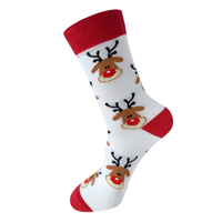 Chaussettes de Noël pour femmes, mi-mollet, à motifs de bonhomme de neige, sapin de Noël et renne, chaussettes longues à thème festif, chaussettes de mode en gros