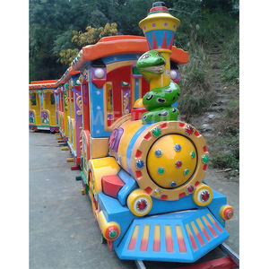 <span class=keywords><strong>Tren</strong></span> eléctrico directo del fabricante 1 + 3 cabinas con luces LED efecto <span class=keywords><strong>de</strong></span> humo <span class=keywords><strong>de</strong></span> música para Parque uso doméstico <span class=keywords><strong>tren</strong></span> atracción turística - Product Image 3