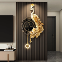 Peinture murale décorative haut de gamme pour le salon, effet tridimensionnel, peinture LED avec pendentif en métal