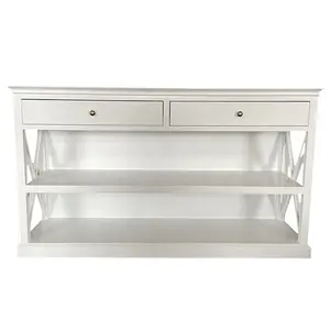 Thiết Kế Chuyên Nghiệp Hamptons Furniture Wood Top Sofa Bảng Hành Lang Lối Vào Foyer Console Bảng Với Lưu Trữ