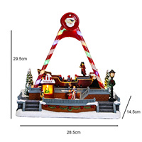 Bateau de Noël personnalisable avec lumière LED, mouvements gauche et droit, en résine, fait main, écologique, ornement de Noël, statue, utilisation en intérieur