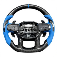 Volant en fibre de carbone personnalisé avec emplacements pour palettes de changement de vitesse pour accessoires Dodge Ram 1500 2500 TRX Limited