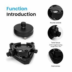 Tribrach avec plomb optique haute précision pour centrage de base de topographie pour station totale, théodolite, RTK, GPS et instruments de topographie - Product Image 4
