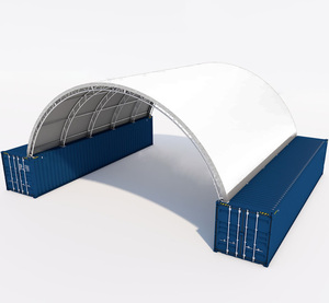 Toit de conteneur d'expédition, couverture de tente de stockage industrielle, <span class=keywords><strong>abri</strong></span> de <span class=keywords><strong>garage</strong></span>, auvent, 80 pieds x 80 pieds, <span class=keywords><strong>abri</strong></span> de conteneur en <span class=keywords><strong>toile</strong></span> d'expédition - Product Image 2