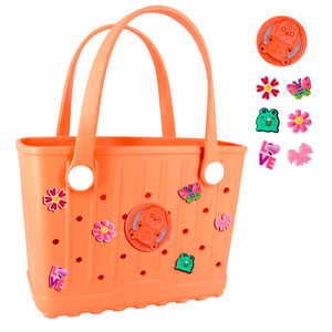 Outdoor lightweight large-capacity eva waterproof beach bag adult and kids daily shopping eva <b>tote</b> bag with charm - Product Image 3