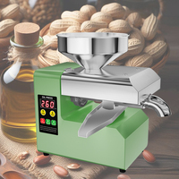 Extracteur d'huile domestique intelligent automatique R6S, multifonctionnel, vert, pour presser à froid et à chaud les noix, les graines, la noix de coco, l'huile d'olive, 3-6 kg/h