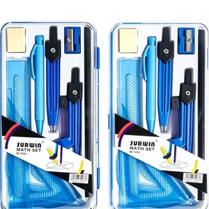 Livraison Rapide - Offre Spéciale : Ensemble de 11 Pièces d'Instruments Mathématiques pour Étudiants (Compas, Diviseur) - Trousse de Géométrie Scolaire - Product Image 4