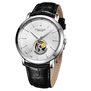 Montre mécanique personnalisée en acier inoxydable cadran rond pointeur date simple femme - Product Image 4