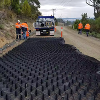 Grille de gravier 150 mm de hauteur, géocellules en HDPE texturées en nid d'abeille, perforées, pour le contrôle de l'érosion des pentes routières et la stabilisation du sol