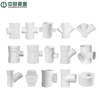 Raccord en T à écoulement latéral ZHONGCAI haute pression 110 mm en PVC classe 150 pour drain de piscine