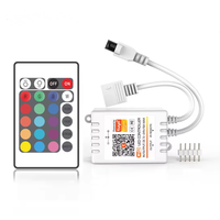 ESann MINI Tuya APP WiFi IR Music Remote 24 touches Contrôleur de variateur de lumière LED pour bande lumineuse 5050 RGB/RGBW
