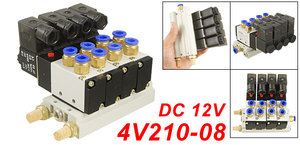 4v210-08 DC 24V đầu đơn <span class=keywords><strong>2</strong></span> vị trí 5 cách 4 van điện từ khí nén với cơ sở Hướng dẫn sử dụng điện cấu trúc thí điểm 4 đa tạp - Product Image 3