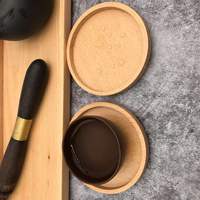 Sous-verre carré et rond en bambou respectueux de l'environnement pour les boissons de bar à thé et café
