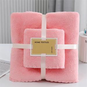 High Quality Wholesale Coral Fleece Bath Towel Set Gift Thick Quick-Dry Embroidery Soft Absorbent <b>Face</b> Towel - Product Image 4