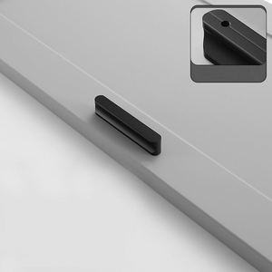 83-1200mm Length Zinc Alloy Wardrobe <b>Handle</b> <b>Kitchen</b> Black Cabinet Pulls Flat Square Modern Furniture <b>Handles</b> for Drawer - Product Image 2