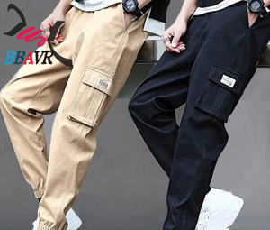 Men's Casual Cargo Pants Workout Joggers Stretch Sweatpants <b>Hiking</b> Drawstring Tactical Pants with Multi Pockets - Product Image 4