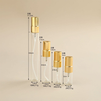Mini flacon pulvérisateur de parfum en verre rechargeable, atomiseur de parfum portable, flacon échantillon vide pour voyage, vente en gros