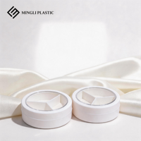 Boîtier vide en plastique PP recyclable sur mesure pour fard à paupières et palette de correcteur 3 couleurs, pour conteneur cosmétique