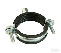 Collier de serrage robuste en acier inoxydable avec revêtement en caoutchouc EPDM pour tuyau d'eau, support mural, taille métrique personnalisée OEM