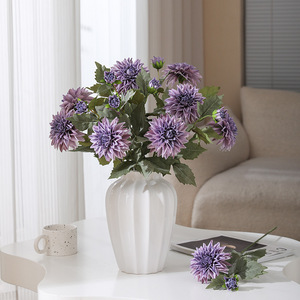 Flores de Dalia Artificiales, Tallos de Dalia de Seda con Tacto Real, Dalia Artificial Grande para Ramos de Boda, Decoración del Hogar, Arreglos Florales - Product Image 3