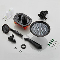 Smesbeelee système de douche, en Bronze frotté à l'huile, 3 fonctions, corps de Valve In-mur, ensemble de robinets de douche