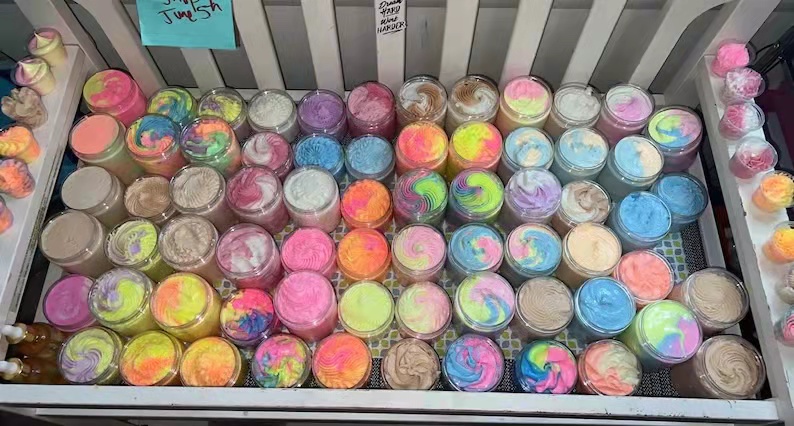 Whipped Moisturising Soap Tower Soap Fluff, 5 Soap Pots  Vegan Friendly Beauty Gift Softer Skin Shower Whip with private label