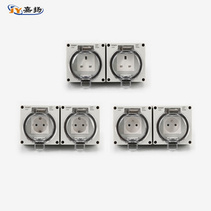 ปลั๊กไฟกันน้ำสำหรับใช้งานกลางแจ้ง 250V 13 แอมป์ IP66 แบบสองช่องเสียบ พร้อมฝาครอบใส สำหรับใช้งานภายนอกอาคาร - Product Image 4