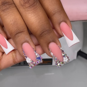 <span class=keywords><strong>Uñas</strong></span> Postizas Estilo Chica Moderna, 24 Piezas, Diseño <span class=keywords><strong>de</strong></span> Flores con Pedrería en Forma <span class=keywords><strong>de</strong></span> Pato, <span class=keywords><strong>Uñas</strong></span> Artificiales Hechas a Mano, <span class=keywords><strong>Uñas</strong></span> Postizas <span class=keywords><strong>de</strong></span> Calidad al por Mayor - Product Image 6