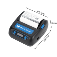 Imprimante thermique portable sans fil Bluetooth 80 mm pour étiquettes de reçus, étiqueteuse pour la logistique, les étiquettes de produits, l'entreposage HL30