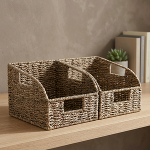 Cesta de Almacenamiento Tejida Rectangular, Hecha a Mano, de Mimbre, Estilo Rústico, 50x40x30cm, Organizador para Sala de Estar - Product Image 2