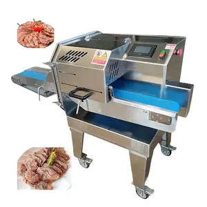 Thương mại nấu chín thịt slicing máy với truyền đạt biltong slicing Bacon Xúc Xích Slice Máy cắt