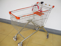 Chariot de courses DIKA pliable en zinc, modèle 2026, le plus vendu pour supermarchés
