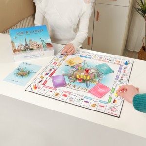 Jeu de société éducatif sur les monuments mondiaux, personnalisable avec logo, <span class=keywords><strong>carte</strong></span> pliable, accessoires complets - Product Image 2