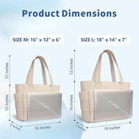 Sac à bandoulière matelassé pour le travail, les voyages, la salle de sport, sac fourre-tout matelassé pour femmes, sac à main matelassé avec poche porte-gobelet et compartiments pour ordinateur portable