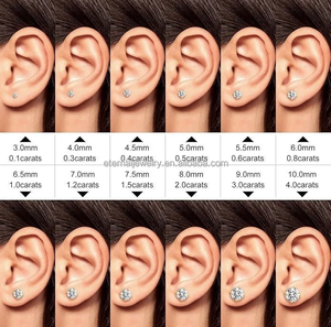 Custom Real S925 Sterling <strong>Silver</strong> 9K 10K 14K 18K <strong>Solid</strong> Gold <strong>Earrings</strong> D VVS GRA Moissanite IGI Lab Grown Diamond Studs <strong>Earrings</strong> - Product Image 5