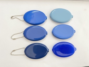 Customize logo Blank PVC Squeeze <strong>Coin</strong> <strong>case</strong> , Rubber <strong>Coin</strong> Pouch With Key Chain - Product Image 5